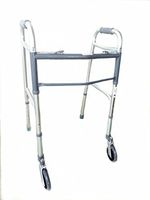 Drive Medical Designs 10210-4 Walker Dlx Fld 5" Wheel 2 Btn 4/Ca