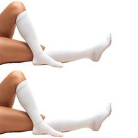 Truform 8808 Anti-Embolism Knee Length Closed Toe 18 mmHg  Stockings, White, 3X-Large (Pack of 2)