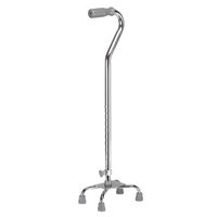 Drive Medical Quad Cane, Small Base, Chrome