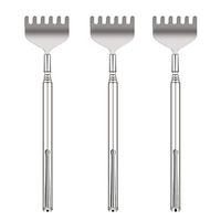 Extendable Back Scratcher for Men - YIMICOO 3 Pack Portable Telescopic Metal Back Scratchers/Hand Massager with Pocket Clip for Thanksgiving, Birthday, Christmas Gifts