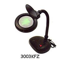 Desktop Magnifier Lamp 3x w/8x bifocal 3"glass lens