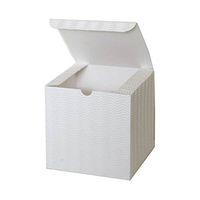 JAM PAPER Open Lid Gift Boxes - 6 x 6 x 6 - White Corrugated Wave - Sold Individually