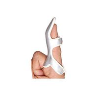 Frog Finger Splint - Foam Lined, Malleable Metallic Splint to Align and Stabilize the Fractured or Injured Distal Finger(Large (3 inch - 4 inch))