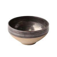 Home big wrist Japanese Retro Stoneware Bowl 1 Old Single 4.5 inch Earthenware Bowl - 3 Colors Decorative hotel retro soup bowl