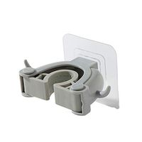 KuXhuai Mop and Broom Organizer Wall Mount Self Adhesive Mop Holder, Brush Hanger Storage Rack, Kitchen Hook Strong Suction Non Slip Organizer Wall Mounted (Gray, 5 Pcs)