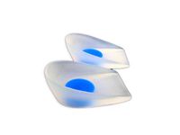 AT Surgical Adjustable Dual Durometer Medical Grade Silicone Heel Cups, One Pair - Medium