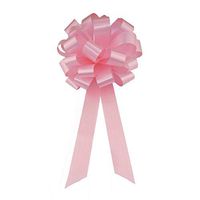 Rose Petal Pink Pull Bows with Tails - 8" Wide, Set of 6, Breast Cancer Awareness Ribbon, Valentine's Day, Gender Reveal, Baby Shower, It's a Girl, Easter, Christmas, Mother's Day, School Dance
