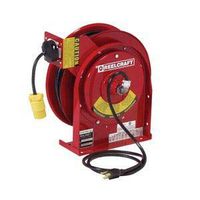 Reelcraft L-4050-163-3 Spring Driven Cord Reel with 50-Feet of 16/3 Cord and Single Outlet