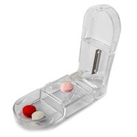 Deke Pill Cutter, Crusher, Splitter for Small Pills. Accurate Cut and Alignment. Ideal for Medication, Vitamin, Supplement. Perfect for Travel, Purse or Pocket. Tablet Grinder. Cortador de pastillas
