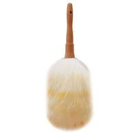 13 inch Lambs Wool Duster with Solid Wooden Handle,Premium Natural Feather Duster for Cleaning Ceiling Fans,Window Blinds,Computer Screens,Bookshelves etc (White)