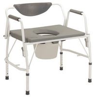 Drive Bariatric Drop-Arm Commode, White