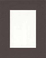 Pack of 5 11x14 Chocolate Brown Picture Mats with White Core for 8x10 Pictures