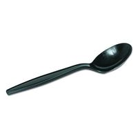 Dixie 5.75" Heavy-Weight Polypropylene Plastic Soup Spoon by GP PRO (Georgia-Pacific), Black, PSH51, (Case of 1,000)