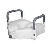 Elevated Raised Toilet Seat with Removable Padded Arms