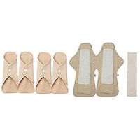TBATM 7pcs Menstrual pad Female Care Day and Night pad reuseble Washable Organic Cotton Sanitary Panty Cloth Liner for Heavy/Regular Flow/Night,400cm