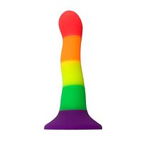 7 Inch Rainbow Fake Pennis Amal Plug Prostrate Massage G-S Dido Vib Silicone Adult Six Toy Wand for Women Men