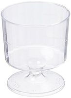 Classicware Rigid Plastic 1-Piece Pedestal Wine Glass, 2 Ounce Capacity, Clear (240-Count)