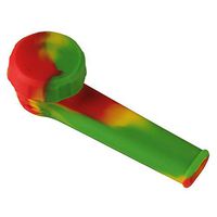 Unbreakable Silicone Straws with Metal Free Bowl (Red&Yellow&Green)