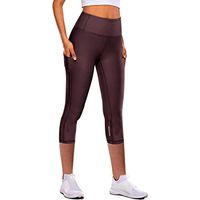 Youmymine Women High Waist Yoga Sport Pants Workout Skinny Leggings Fitness Athletic Gym Running Tight Pants (XS, Wine)