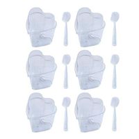 Toyvian 30 Sets Disposable Dessert Cups Heart Love Mini Dessert Cups Appetizer Cup Serving for Mousse Puddings Entrees Sundaes Cake Tiramisu Tasting Party Supplies Favors