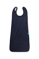 Extra Long Waterproof Adult Bib, Clothing Protector - Velcro Closure - Navy - Washable Reusable for Elderly, Disabled & Special Needs