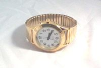 Lady's Talking Alarm Watch Gold Tone Time,Month,Date,Day for Low Vision or Blind