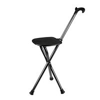DSHUJC Old Man's Cane Chair 2 in 1 Portable Cane Chair Stable Triangle Bracket Medical Aid Crutch Chair Suitable for The Elderly as a Gift,A