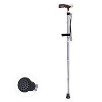 STARPROL Canes for Men and Women Fashionable Collapsible Walking Cane Stick with Rubber Tips Prongs Heavy Duty Adjustable Light Weight Folding Hand Crutch with T Handle Aluminum Silver/Golden