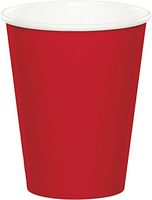 Creative Converting Celebrations 96-Count 9 oz. Hot/Cold Cups, Classic Red - 563548