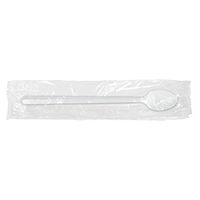 Superior Quality Wrapped Disposable White Soda/Shake Spoons- 8 inches (1000)