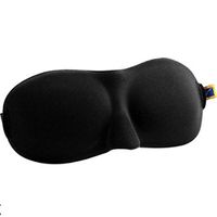 DEI QI Sleep Mask 3D Contoured Comfortable Ultra Soft Sleeping Eye Mask with Adjustable Strap Sleep Mask Blindfold Eye Shade Cover Breathe-Easy for Bedtime (Color : Black)