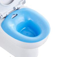 JINHONG Sitz Bath Over-The-Toilet Perineal Soaking Bath, for Hemorrhoidal Relief, for Pregnant Women, for The Elderly, Ideal for Post-Episiotomy Patients (Blue)