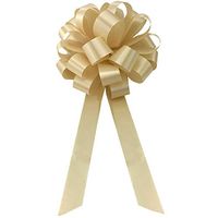 Champagne Gold Decorative Pull Bows - 8" Wide, Set of 6, Wedding, Reception, Anniversary, School Dance, Birthday, Fundraiser