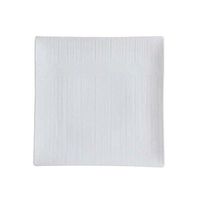 Good Bowl Zhao Shop- 10"Ceramic Plate Square Plate Suitable for Family Restaurant Steak Spaghetti(White)