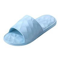 Emimarol Women/Men Summer Bath Slipper Hollow Indoor Sandal Anti-Slip Water Leakge Shower Shoes Breathable Odorless Blue
