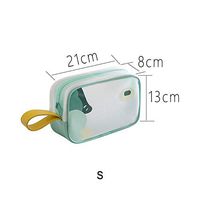 Ruipunuosi Waterproof Transparent Cartoon Storage Bag Cosmetic Bag Large Capacity Travel Portable Wash Bag Storage Bags Cute Practical Storage Bag
