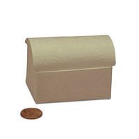 White Embossed Chest Favor Box | Quantity: 20 | Width: 3 1/2"