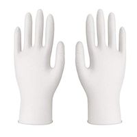 Moonite Multi-Purpose Disposable Latex-Free Gloves - Food Safe / Powder Free White Resilience Gloves ,S,M,L,XL,100 gloves per box (M (8-9CM))
