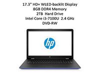 2018 Flagship HP 17.3" HD+ SVA BrightView WLED-backlit Display Notebook | Intel Dual-Core i3-7100U 2.4GHz | 8GB DDR4 | 2TB HDD | Webcam | DVD-RW | WIFI | Bluetooth | Windows 10 | Marine Blue