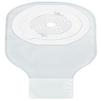 EI7600002BX - Securi-T USA 12 1-Piece Drainable Pouch Tape Collar Transparent Cut-to-Fit 1 Curved Tail Closure