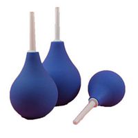 Enema Bull, FEELSO Anal Vaginal Silicone Douche for Man Men Enema Kits for Easy Cleaning Blue Biack