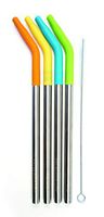 RSVP International SIP Straws w/Silicone Tips, 9 Inch, Multi-Color