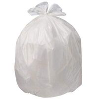 Max-Tough 13 Gallon Flap Tie Tall Trash Bags, Star Sealed Coreless Rolls with E-Z Tie Flap Closure | White (100)