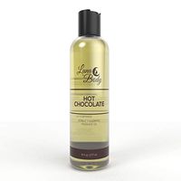 LunaBody Edible Massage Oil with Essential Oils, Made in USA, Natural Fragrance Scented, Sensual Relaxing Massages (Hot Chocolate)
