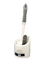 ALL FOR YOU Toilet Bowl Cleaning Brush and Holder Set-Dual Brushes (White)