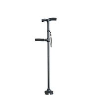 Moolo Canes Folding Retractable Crutches Elderly Double Handle Crutches Portable Outdoor Climbing Canes