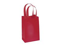 Reusable Frosted Color Bags - Jewel Red Frosted Plastic BagsMini Pk 3 mil HDPE 4x2x5-1/2" (7 Packs; 25 Bags Per Pack) - WRAPS-25JWREP