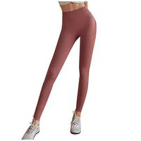 Women’s High Waist Yoga Pants with Pockets, Tummy Control Workout Running 4 Way Stretch Yoga Leggings（Red，L）