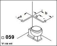 GRAB BAR 1-1/2"OD X 36 X 48 L-SHAPED- CONCEALED FLANGE