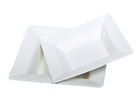 Yanco ML-310 10" Square Pasta Bowl, 18 oz Capacity, Porcelain, Super White, Pack of 12